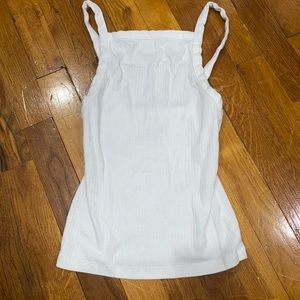 Free People White High Neck Cami